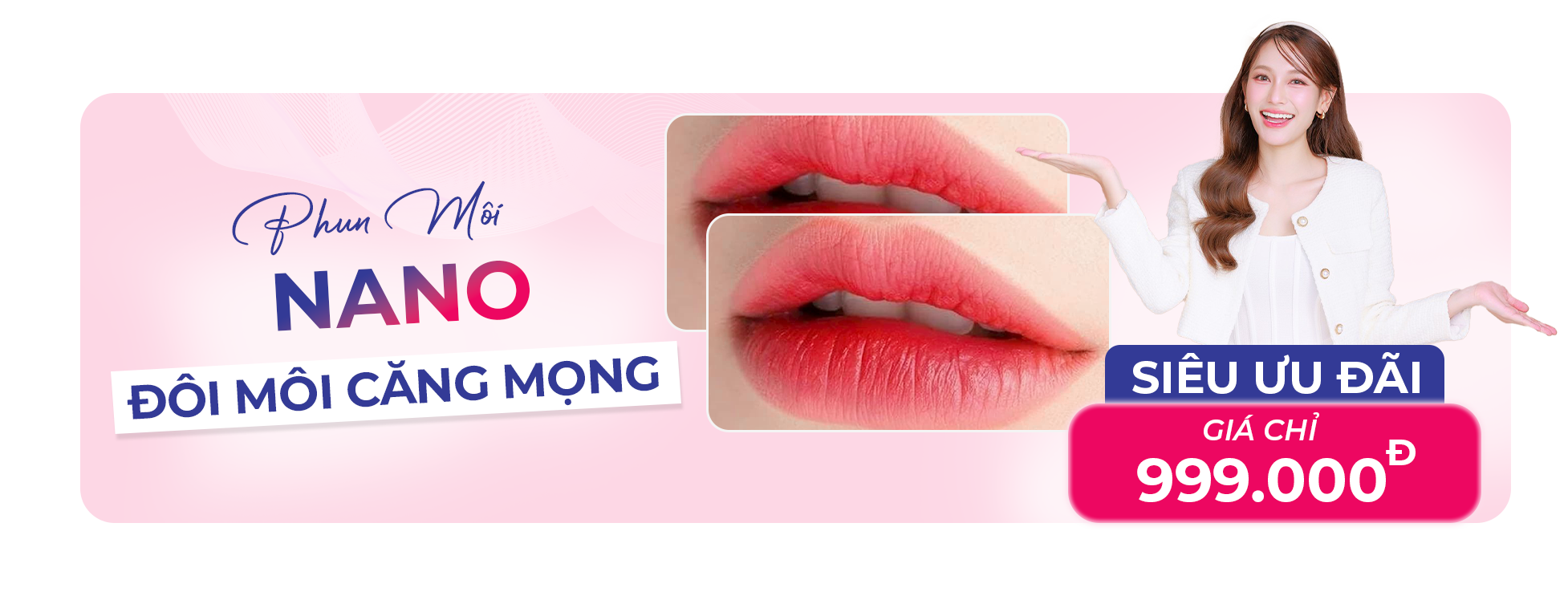 Dịch vụ phun môi nano tại phun xăm thẩm mỹ hoàng anh